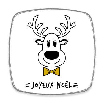 WEIHNACHTEN. FROHE WEIHNACHTEN. FROHE WEIHNACHTEN. NEUJAHRSTAG - Viereckiger Kühlschrankmagnet - Weiß - Vorne