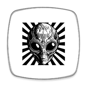Alien Invasion Punk Artwork - Square fridge magnet - white - Front