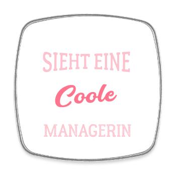 So sieht eine richtig coole Eventmanagerin aus - Viereckiger Kühlschrankmagnet - Weiß - Vorne
