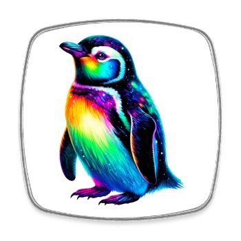 Pinguin - Viereckiger Kühlschrankmagnet - Weiß - Vorne