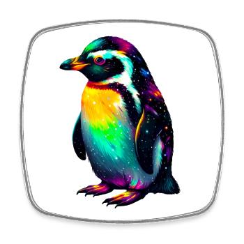 Pinguin - Viereckiger Kühlschrankmagnet - Weiß - Vorne