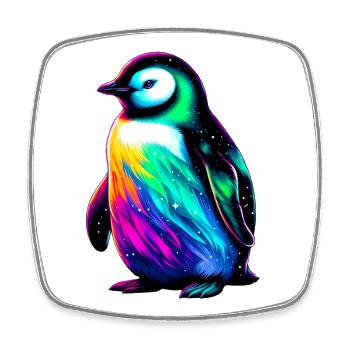 Pingouin - Magnet carré - blanc - Devant