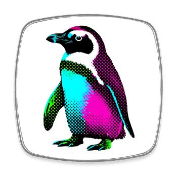 Penguin - Square fridge magnet - white - Front