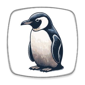 Pengu - Square fridge magnet - white - Front