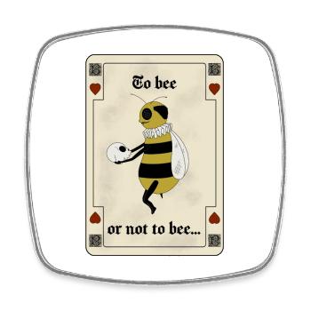 to be or not to bee - Square fridge magnet - white - Front