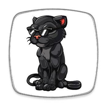 Panther Cool Comic - Square fridge magnet - white - Front