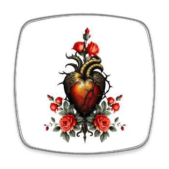 The Gothic Elegance of the Heart - Square fridge magnet - white - Front