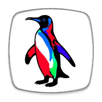 Penguin - Square fridge magnet - white - Front