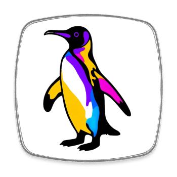 Penguin - Square fridge magnet - white - Front
