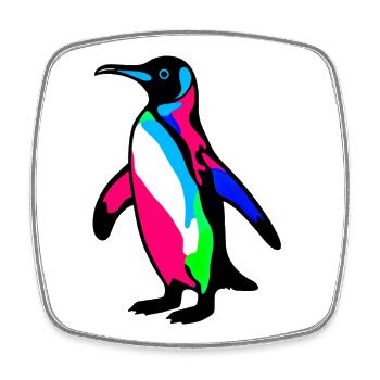 Penguin - Square fridge magnet - white - Front