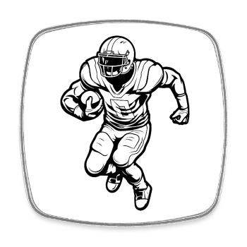 Football player - Square fridge magnet - white - Front