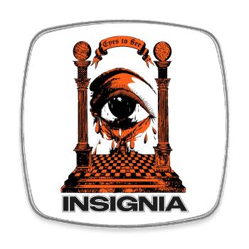 Occult landmark – eyes that see - Square fridge magnet - white - Front