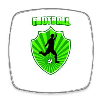 Football - Square fridge magnet - white - Front