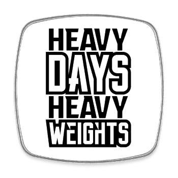 Schwere Tage Schwere Gewichte Motivation Gym Liebhaber Gif - Viereckiger Kühlschrankmagnet - Weiß - Vorne