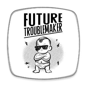 Future Troublemaker Baby Design - Square fridge magnet - white - Front