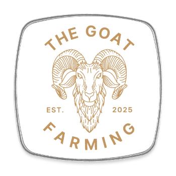 L’élevage du GOAT - Vintage Goat Design - Magnet carré - blanc - Devant