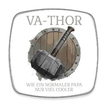 Vater Papa Vat-hor Vatertag Vatertagsgeschenk Papi - Viereckiger Kühlschrankmagnet - Weiß - Vorne