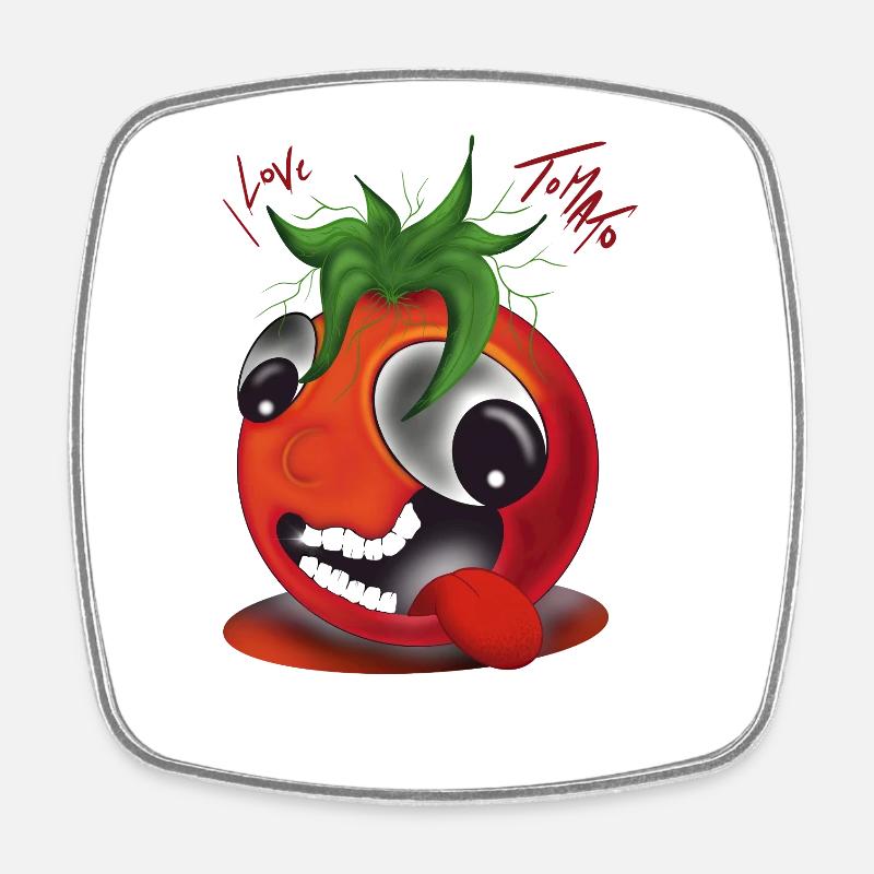 J’adore la tomate - Magnet carré - blanc