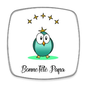 HAPPY FATHER'S DAY. DAD. FATHER'S DAY. FATHER - Square fridge magnet - white - Front