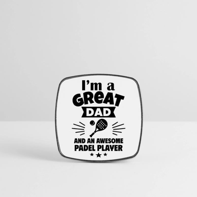 Ich bin ein toller Papa und ein Padel-Ass Viereckiger Kühlschrankmagnet