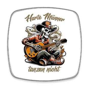 Harte Männer, tanzen nicht - Viereckiger Kühlschrankmagnet - Weiß - Vorne