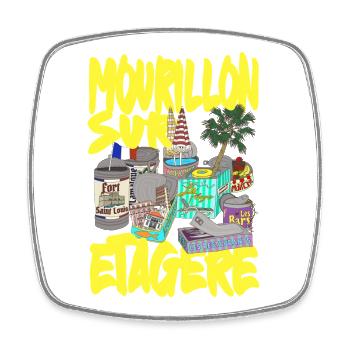 Mourillon on the shelf Toulon - Square fridge magnet - white - Front