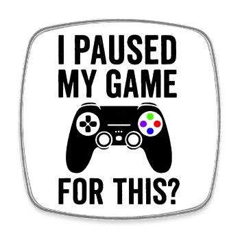 Game Break - Consola Theme - Viereckiger Kühlschrankmagnet - Weiß - Vorne