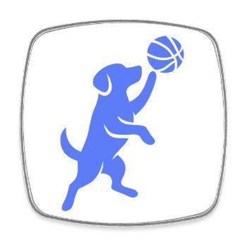 Minimalistische Silhouette Basketballspieler Wurf - Viereckiger Kühlschrankmagnet - Weiß - Vorne