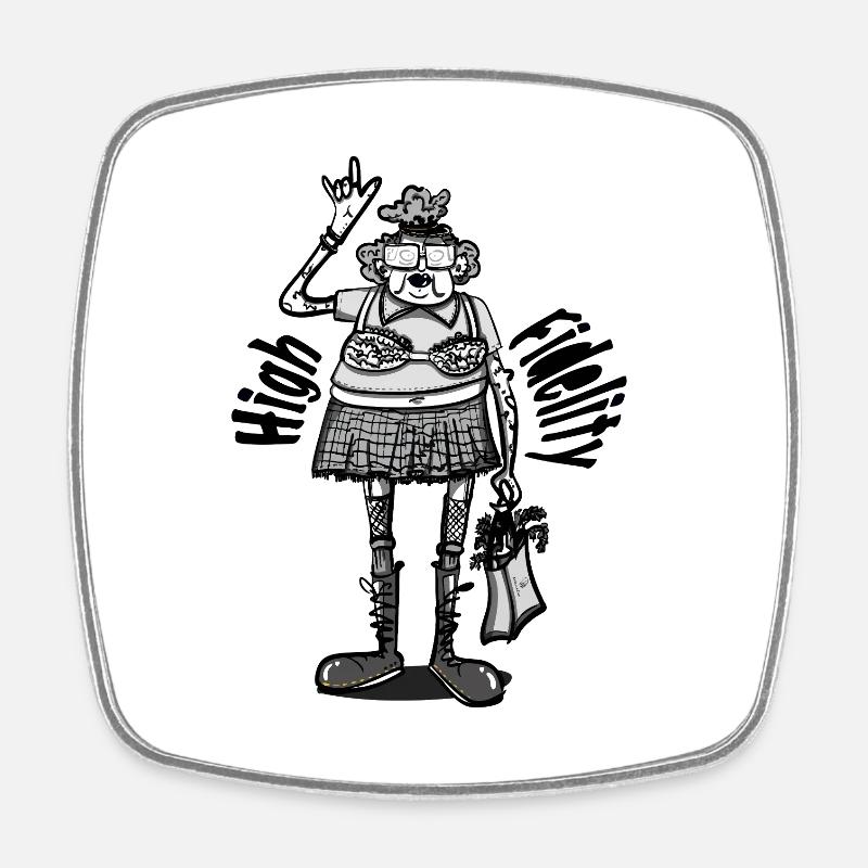 High Fidelity - Square fridge magnet - white
