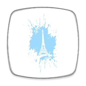 Eiffel Tower in a Splash - Square fridge magnet - white - Front