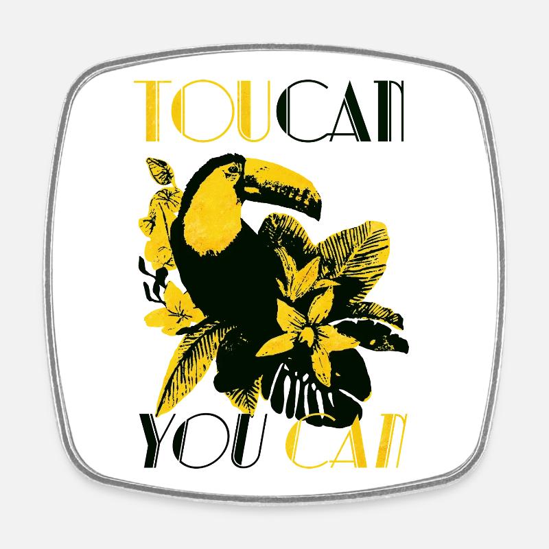 TOUCAN - Square fridge magnet - white