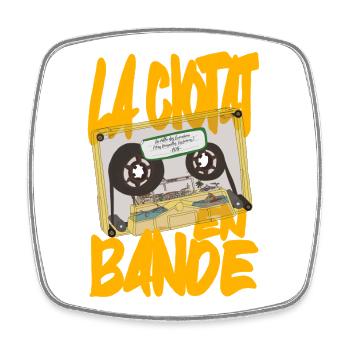La Ciotat in einer Band - Viereckiger Kühlschrankmagnet - Weiß - Vorne