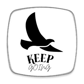 Keep_going - Viereckiger Kühlschrankmagnet - Weiß - Vorne
