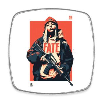 No Regret / Fate - Square fridge magnet - white - Front