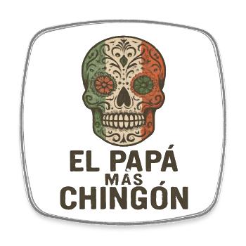 El Papa Mas Chingon - Magnet carré - blanc - Devant