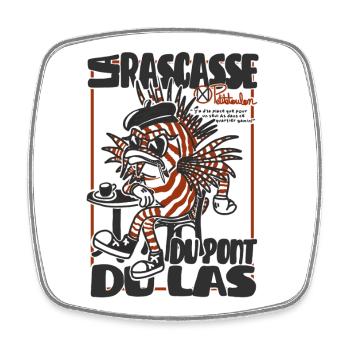 Der Drachenkopf von Pont-du-Las, das Maskottchen von Toulon - Viereckiger Kühlschrankmagnet - Weiß - Vorne