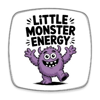 Little Monster Energy - Square fridge magnet - white - Front