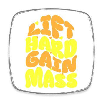 Living Christmas Greeting Lettering - Square fridge magnet - white - Front