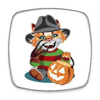 Freddy le chat - Magnet carré - blanc - Devant