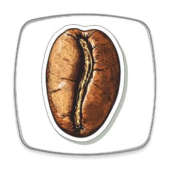 Coffee - Square fridge magnet - white - Front