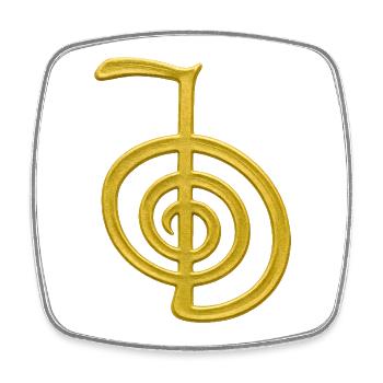 Cho Ku Rei – Energy & Protection - Square fridge magnet - white - Front
