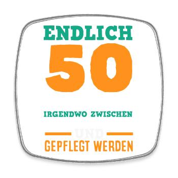 Lustiges 50. Geburtstag Geburtstagsshirt Geschenk - Viereckiger Kühlschrankmagnet - Weiß - Vorne