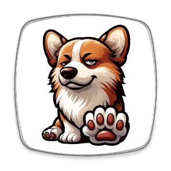 Corgi Corgis Welsh Corgi Corgi Owners Corgis - Square fridge magnet - white - Front