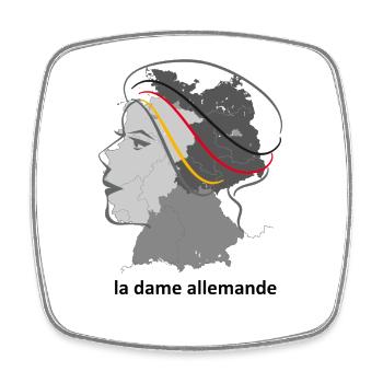 La Dame Allemande Design - Viereckiger Kühlschrankmagnet - Weiß - Vorne