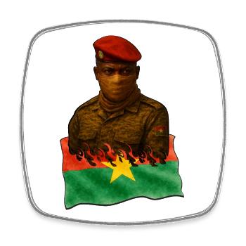 Burkina Faso Echoes | 2025 Artworks - Square fridge magnet - white - Front