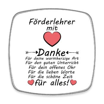 Förderlehrer Danke sagen zum Abschied - Viereckiger Kühlschrankmagnet - Weiß - Vorne