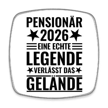 Retraité 2026 - Une légende quitte le site - Magnet carré - blanc - Devant