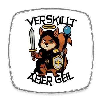 Role Play Eichhörnchen vieler Klassen - Viereckiger Kühlschrankmagnet - Weiß - Vorne