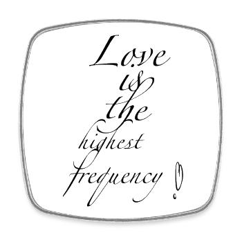 Love - Square fridge magnet - white - Front