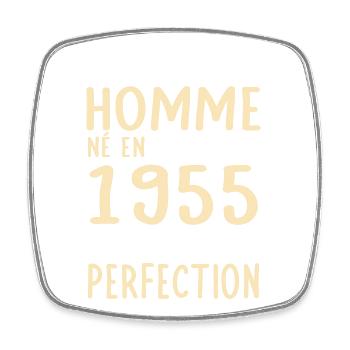 70th Birthday - Born in November 1955 - Square fridge magnet - white - Front